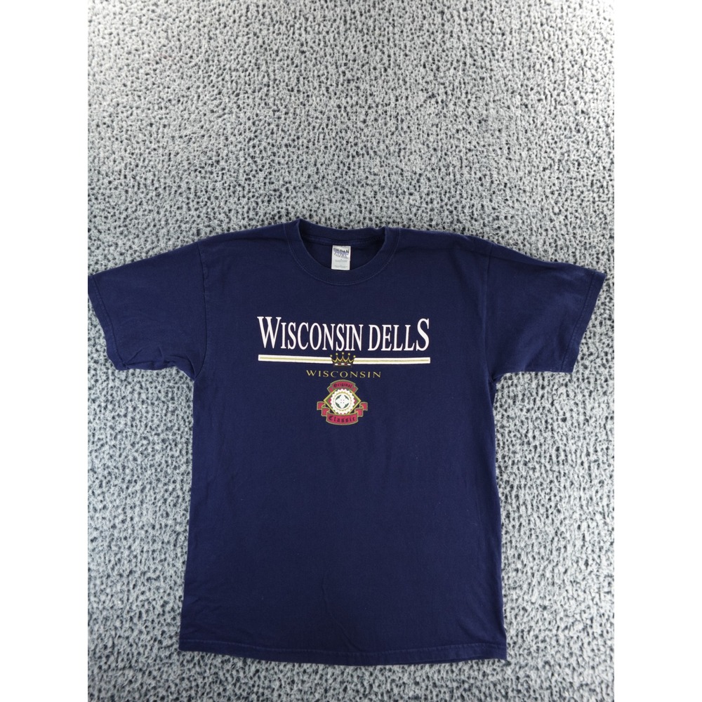 Gildan Wisconsin Dells Classic T Shirt Navy Blue‎ Size Large